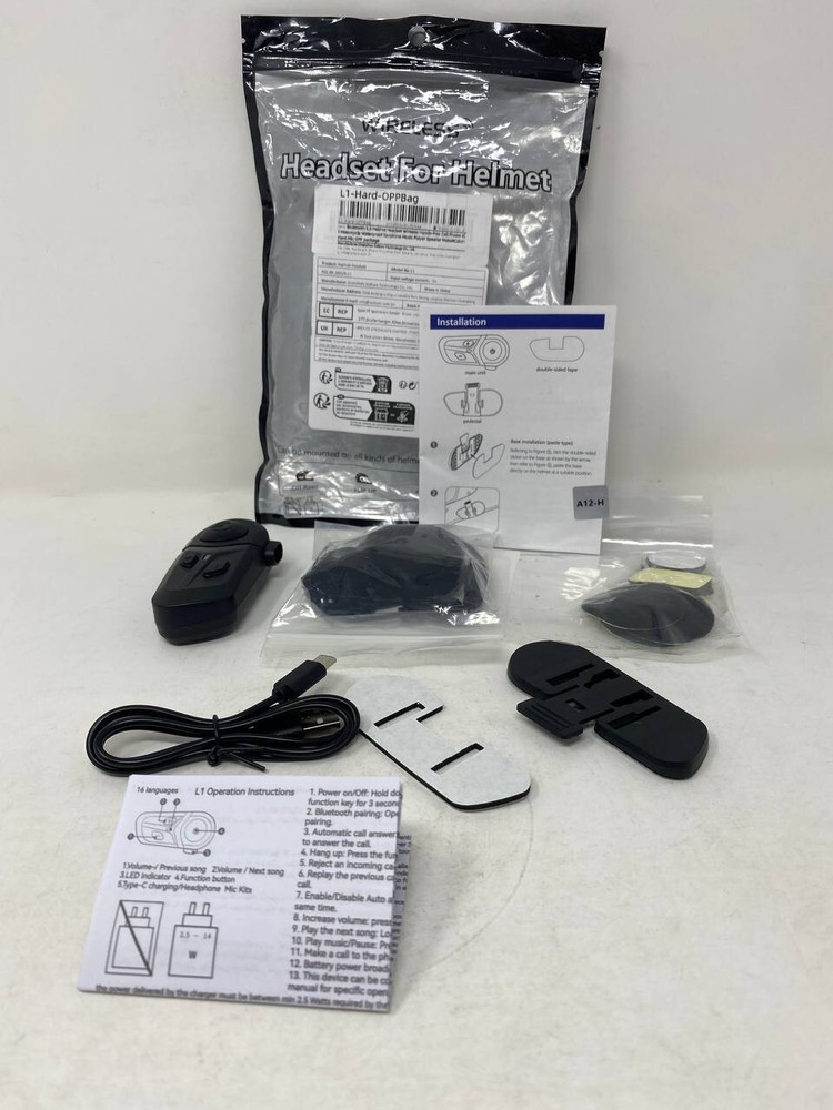 Motorcycle Bluetooth Intercom Headset - Helmet Communication System, Water