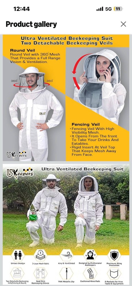 US-KEEPERS Apiarist Suit—Size Large