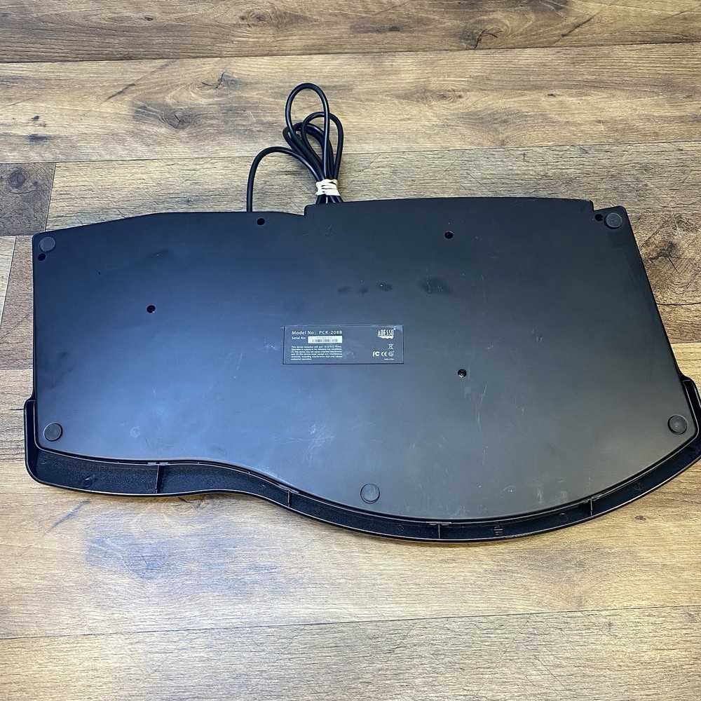 Adesso PCK-208B Ergonomic Split Keyboard w/Integrated Touchpad Wired USB TESTED