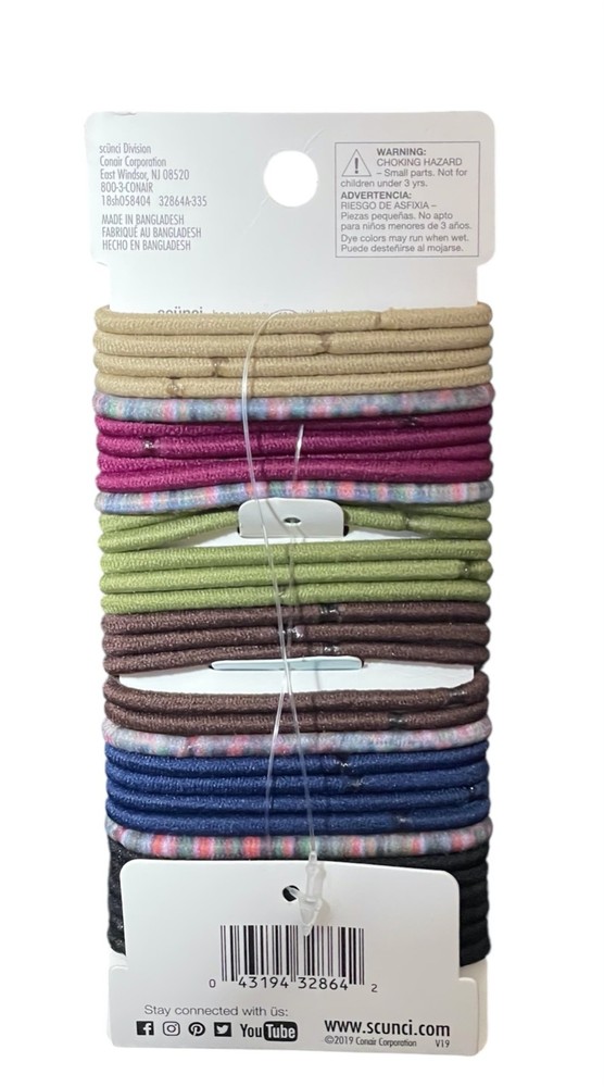 Scunci No Damage Medium Hold Elastics 32 pack