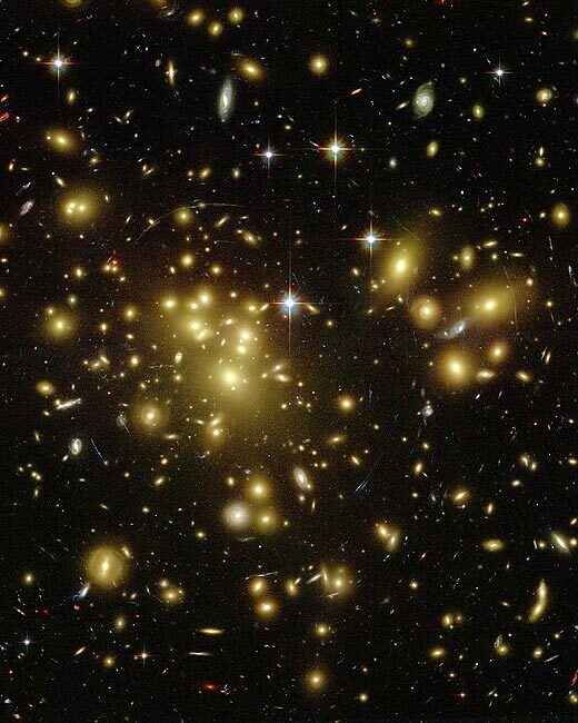MASSIVE GALAXY CLUSTER HUBBLE SPACE TELESCOPE 11x14 GLOSSY PHOTO PRINT