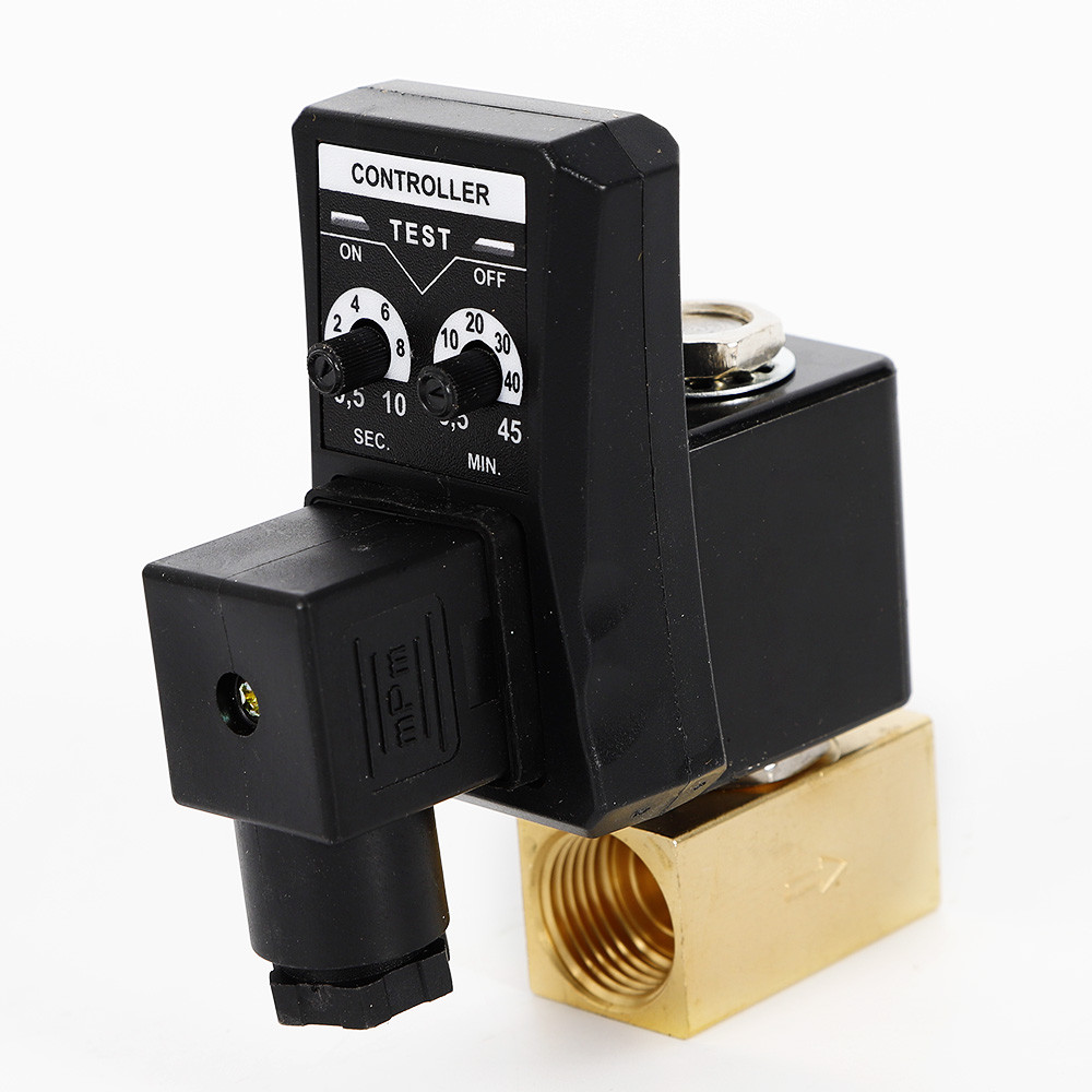 Automatic Timed Electronic Auto Drain Valve For Air Compressor Water Tank 110V