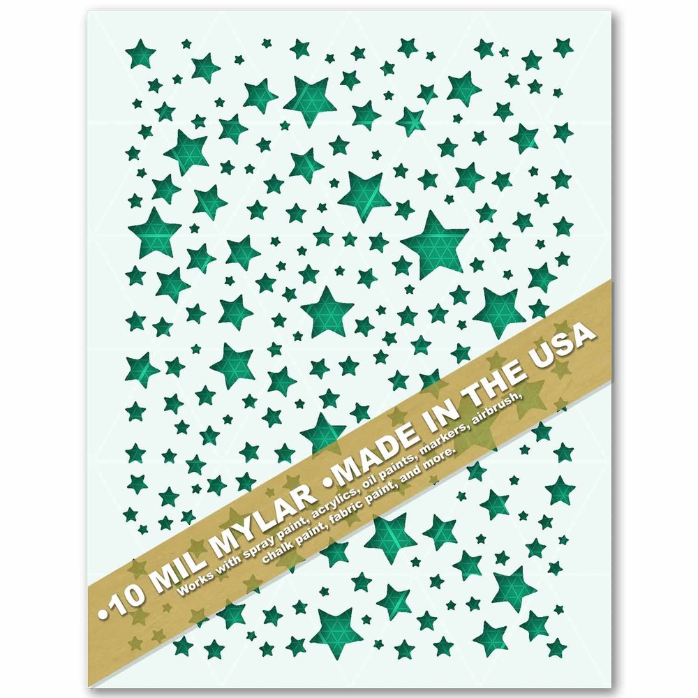 Star Pattern Stencil - Repeating Background 10 Mil Mylar Template