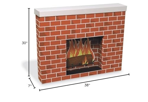 Life Size 3D Multicolor Fireplace Decor Easy Assemble Home Office School Use