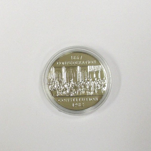 1982 Canada Confederation Constitution Proof Dollar Coin In Velvet Box