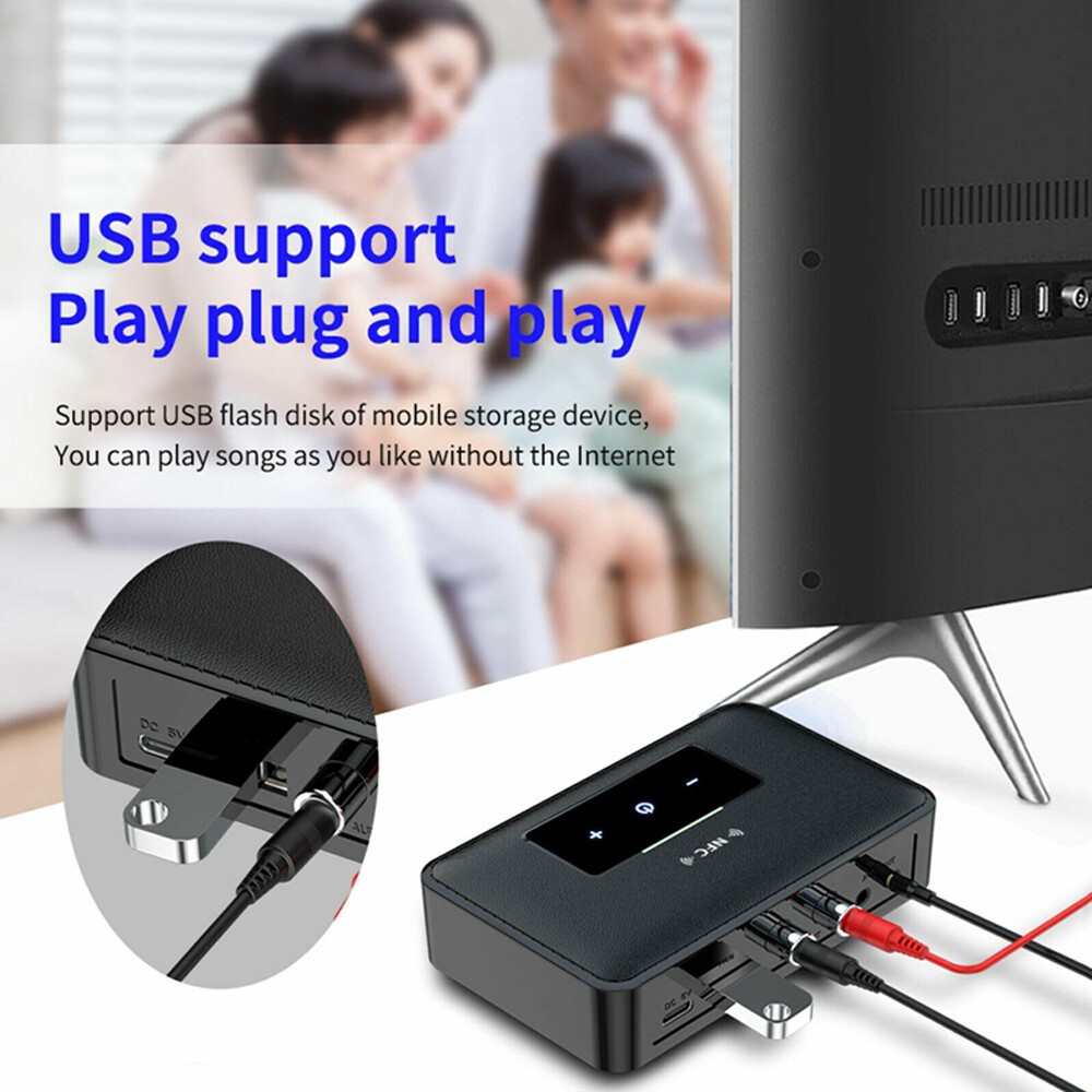 Long Range Bluetooth 5.0 Transmitter Receiver Audio Adapter for TV Home Stereos