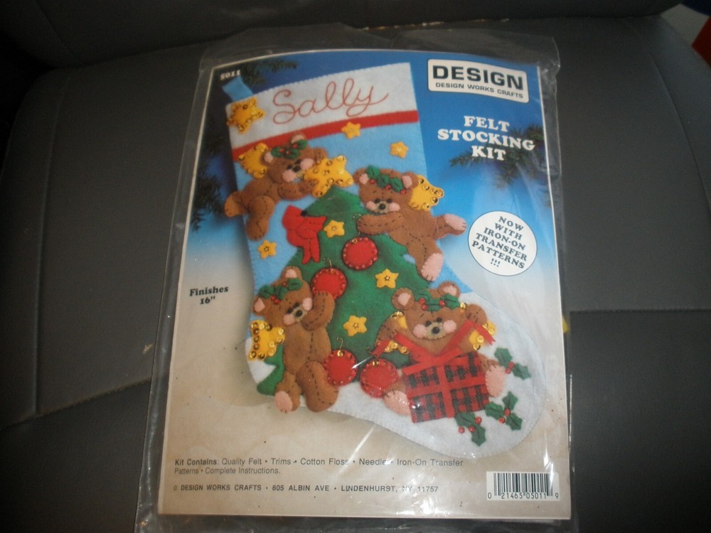 NEW Design Works Crafts 16" Felt Stocking Kit #5011
