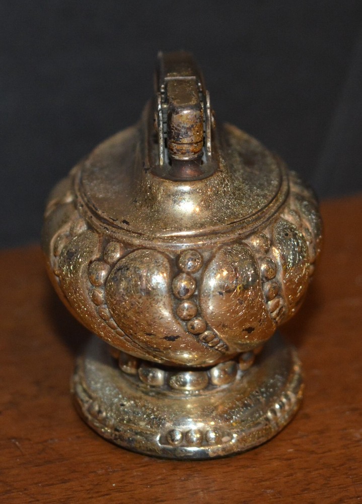 VTG RONSON Silver Plated Table Lighter CROWN