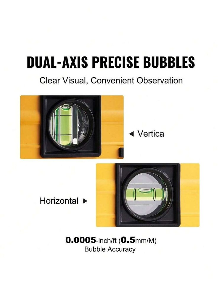 Torpedo level,24-level,featuring anLED-backlit display andbuilt-ingravity sensor