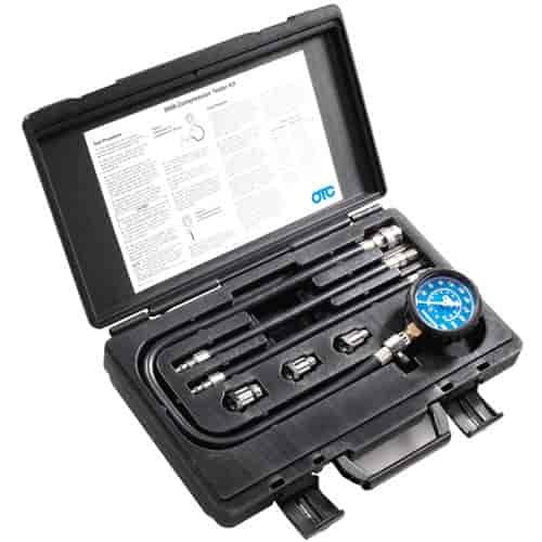 OTC Tools Compression Tester Kit Complete Tester For Gasoline Engines Includes: