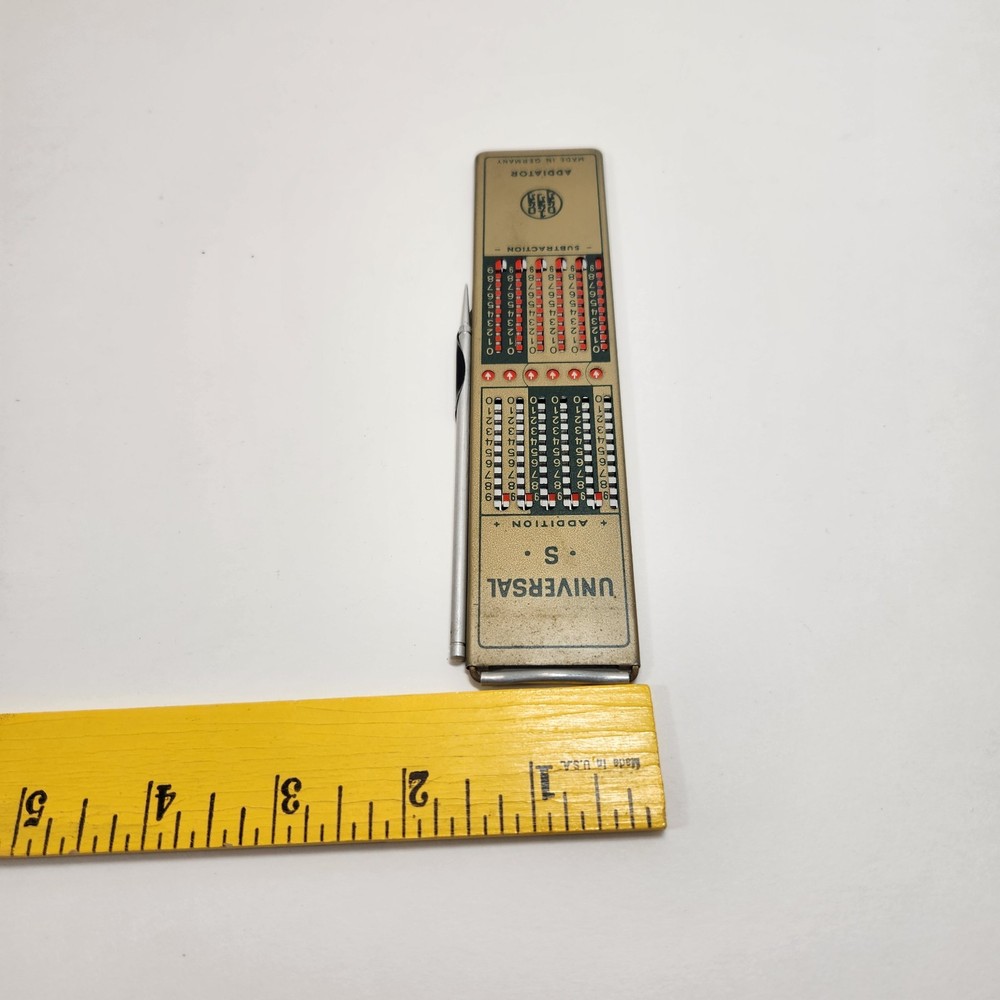 Vintage ADDIATOR UNIVERSAL STANDARD - Pocket Adding Machine Made In GERMANY