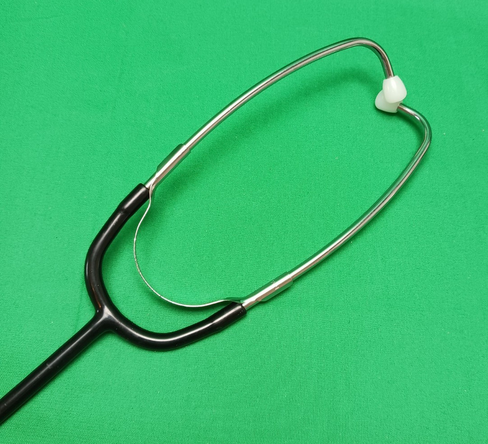 Unbranded Dual Head Stethoscope Black/Silver