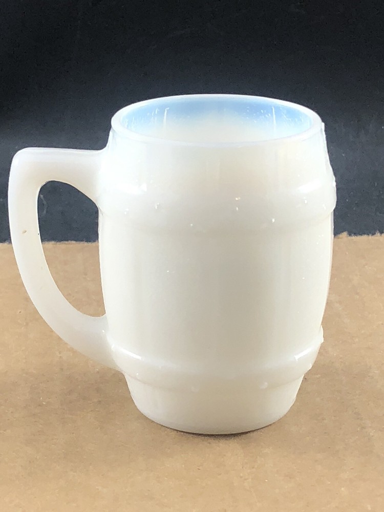 White, Barrel Mug shot glass, COMBINED SHIP $1 PER MULTIPLE