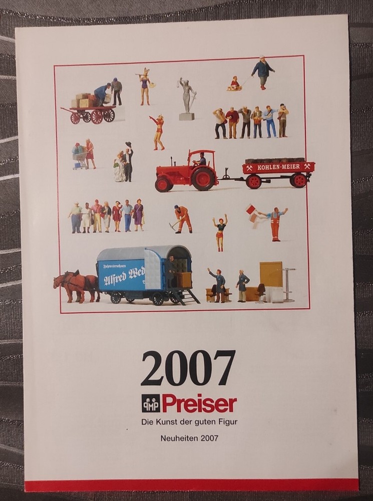 catalogue PREISER 2007 figures model railway train HO (German)