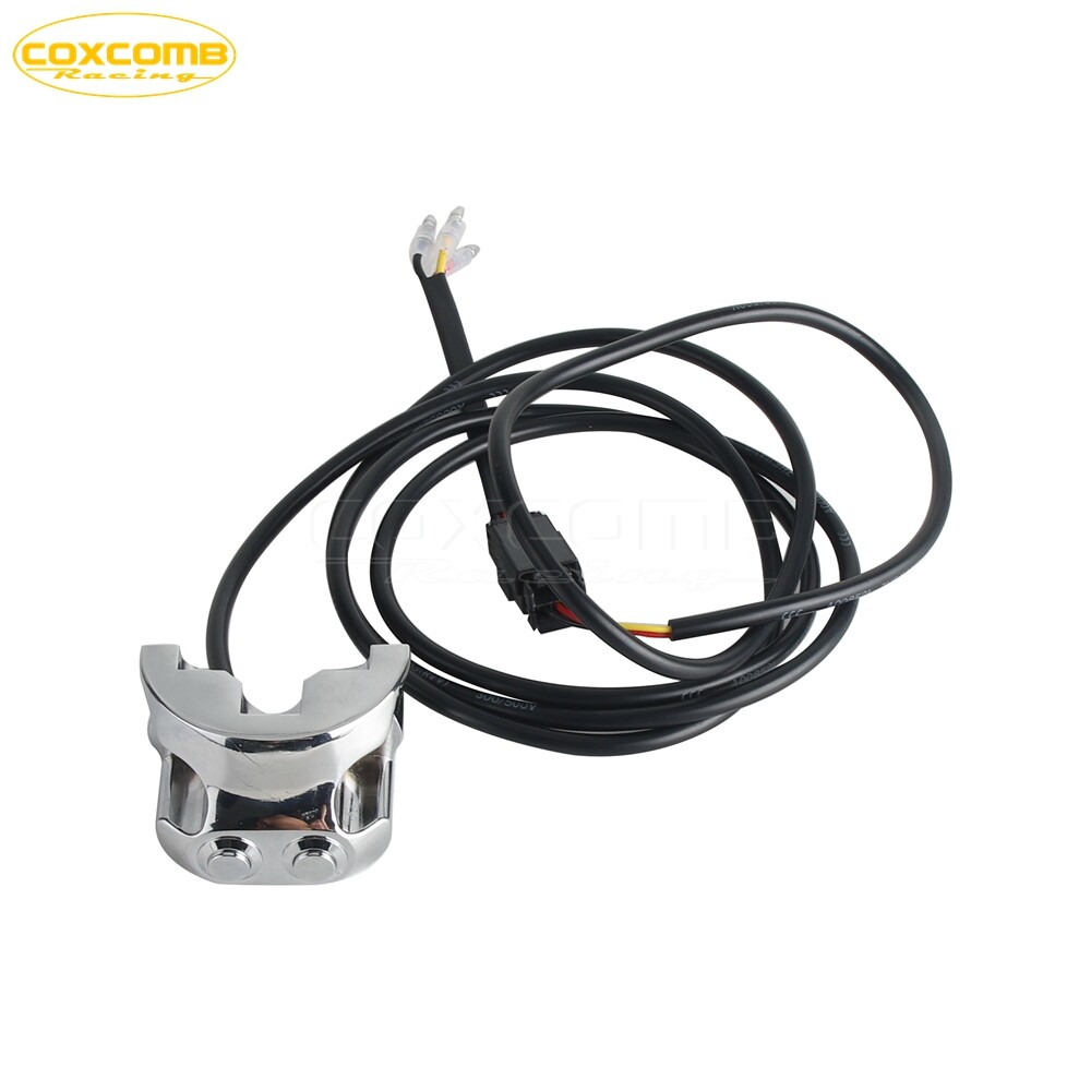 Chrome 1" Handlebar Mounted Air Ride Controller Switch For Harley Dyna Bobber