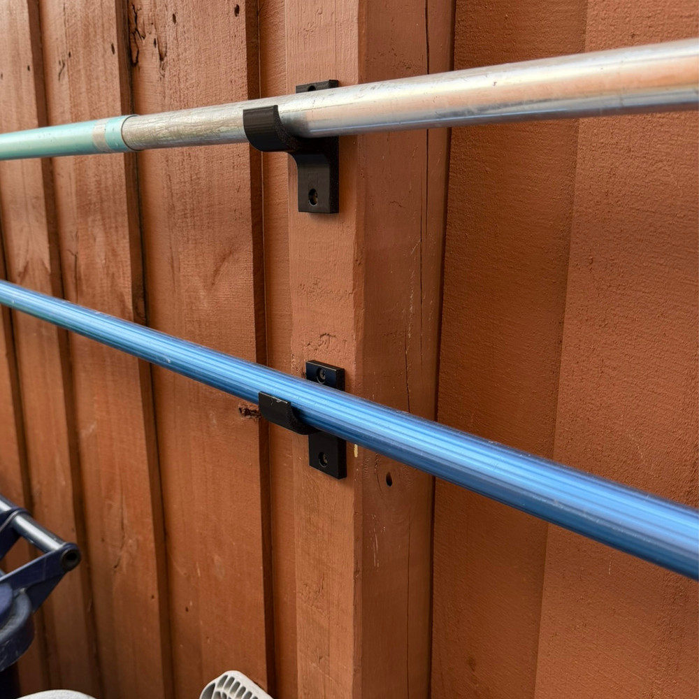 Pool Pole Holder Wall Mount – 2 Pack – Heavy Duty Tool Organizer for Pool