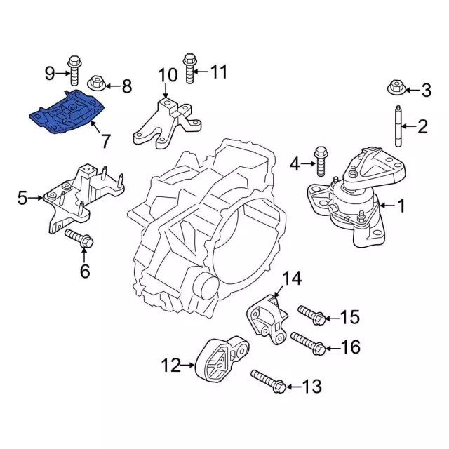 Genuine Ford Automatic Transmission Mount Bracket FB5Z6038E