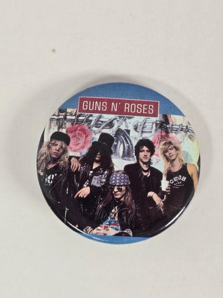 Guns N' Roses - Vintage Pinback Button by Button Up - Excellent Condition.