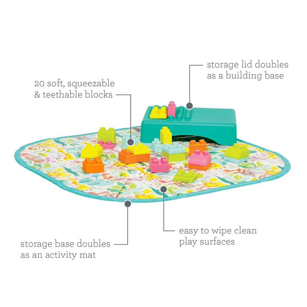 Super Soft 1St Building Blocks Activity Station, Easy-To-Hold for Babies & Toddl
