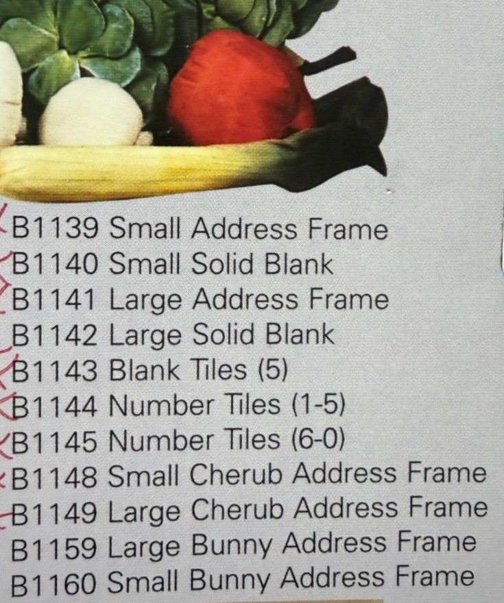 VINTAGE BOOTHE CERAMIC MOLD #1139 SMALL ADDRESS FRAME