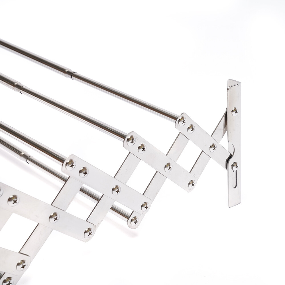 Laundry Hanger Wall-Mounted Expandable Folding Clothes Drying Towel Rack