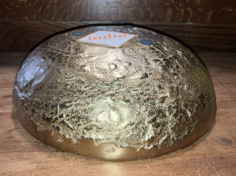 Textured Brass Serving Bowl 10” India