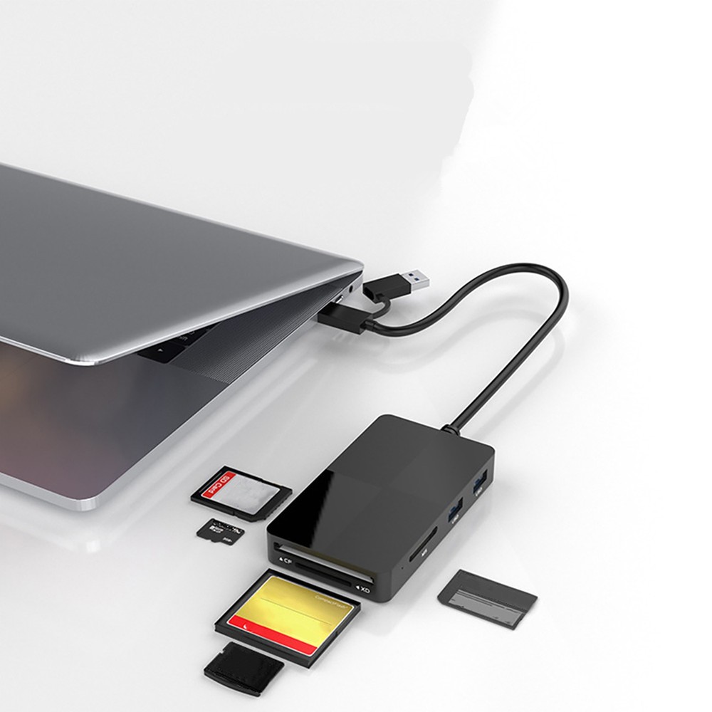 8-IN-1 USB 3.0 Type-C USB Smart Memory Card Reader High-Speed Adapter Accessory