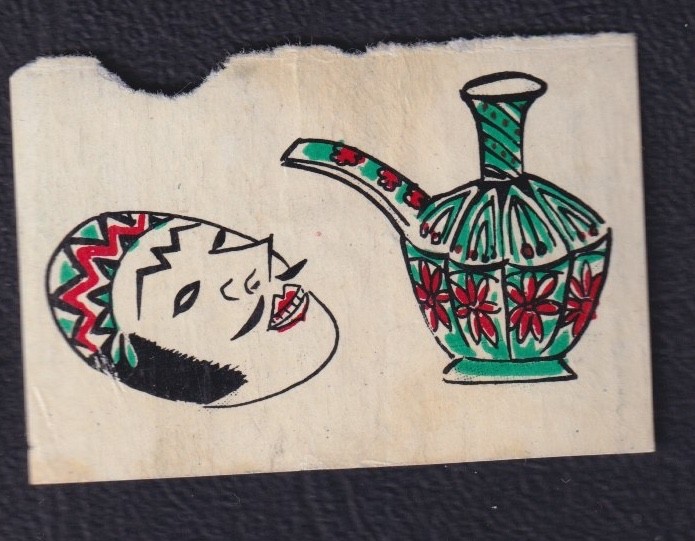 Old  Matchbox  label  Japan  BN281136 Man