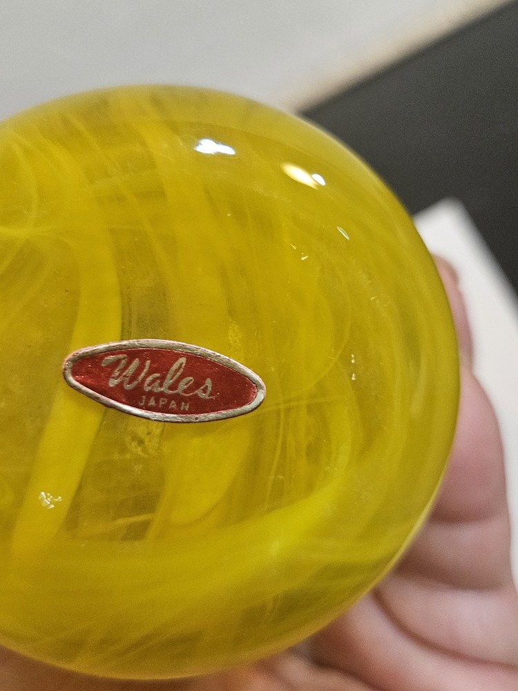 Wales Labeled Glass Vase
