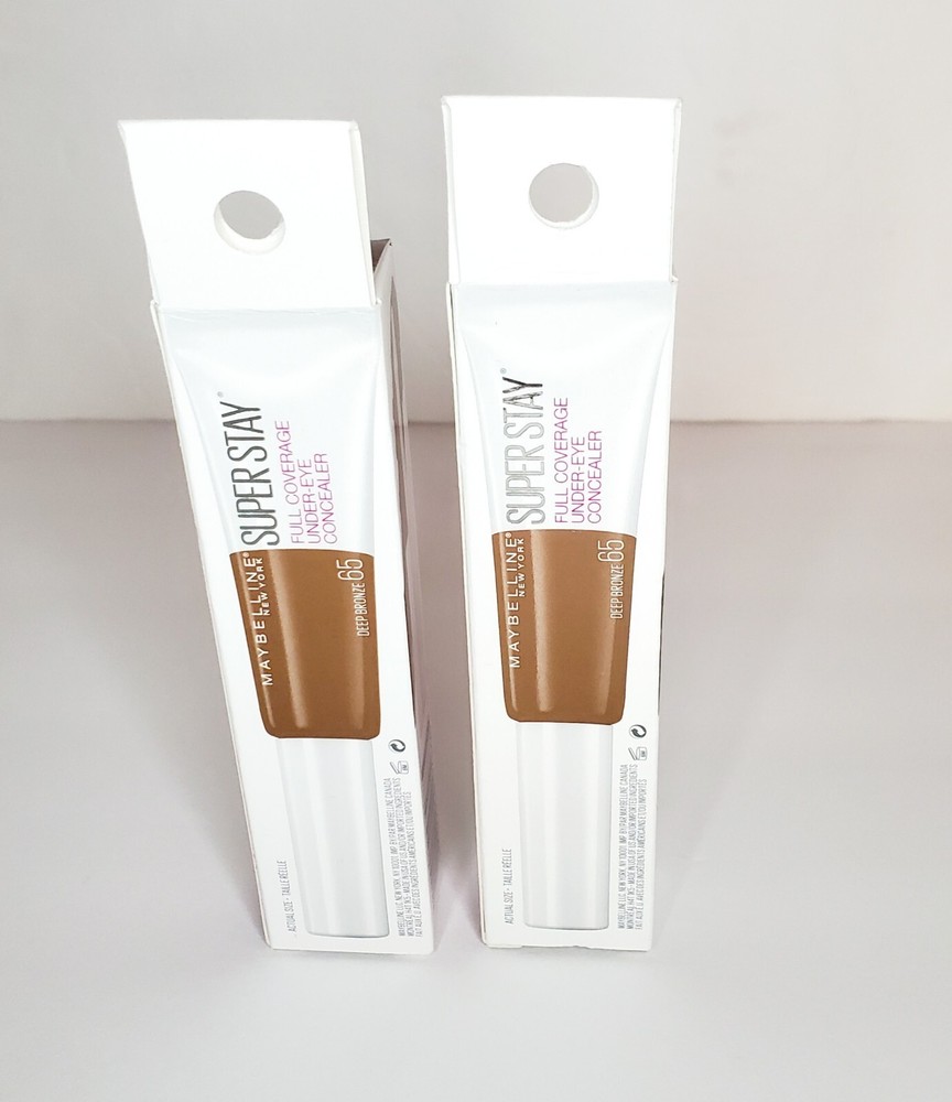 2x Maybelline Super Stay Full Coverage Under Eye Concealer~ #65 Deep Bronze