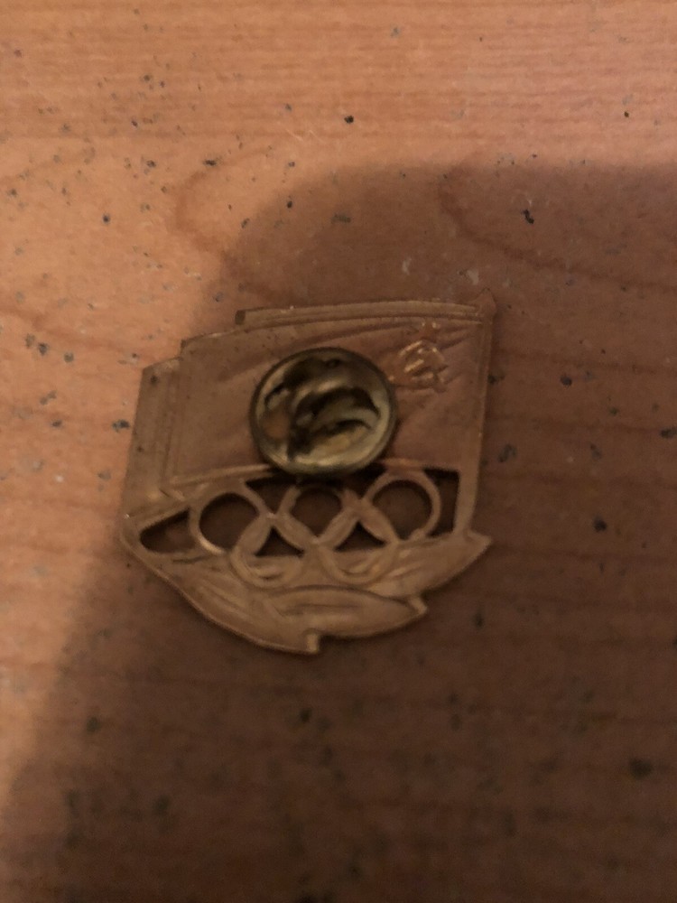 USSR Flag Soviet Bronze Olympic Badge