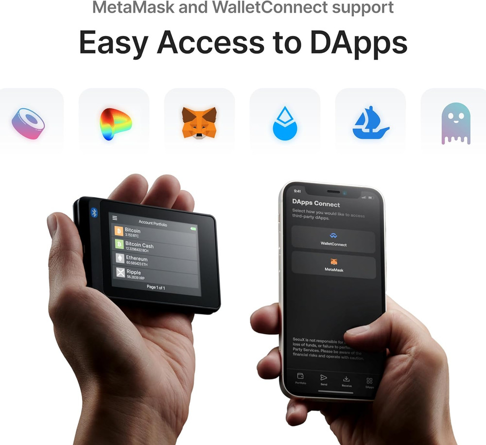W20 Crypto Wallet with Intuitive Touchscreen, Hardware Wallet with Bluetooth, Ea