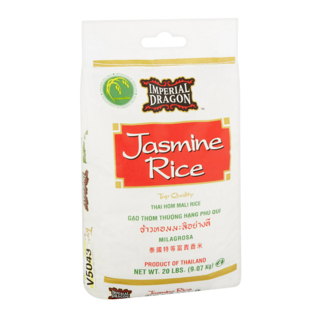 Imperial Dragon Jasmine Rice, 20 lbs, Non-GMO