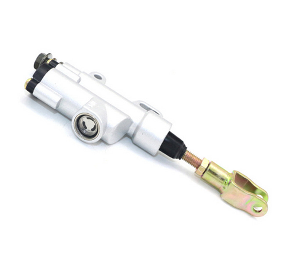 Motorcycle Rear Hydraulic Clutch Master Cylinder Brake Pump Silver Accessory 1Pc