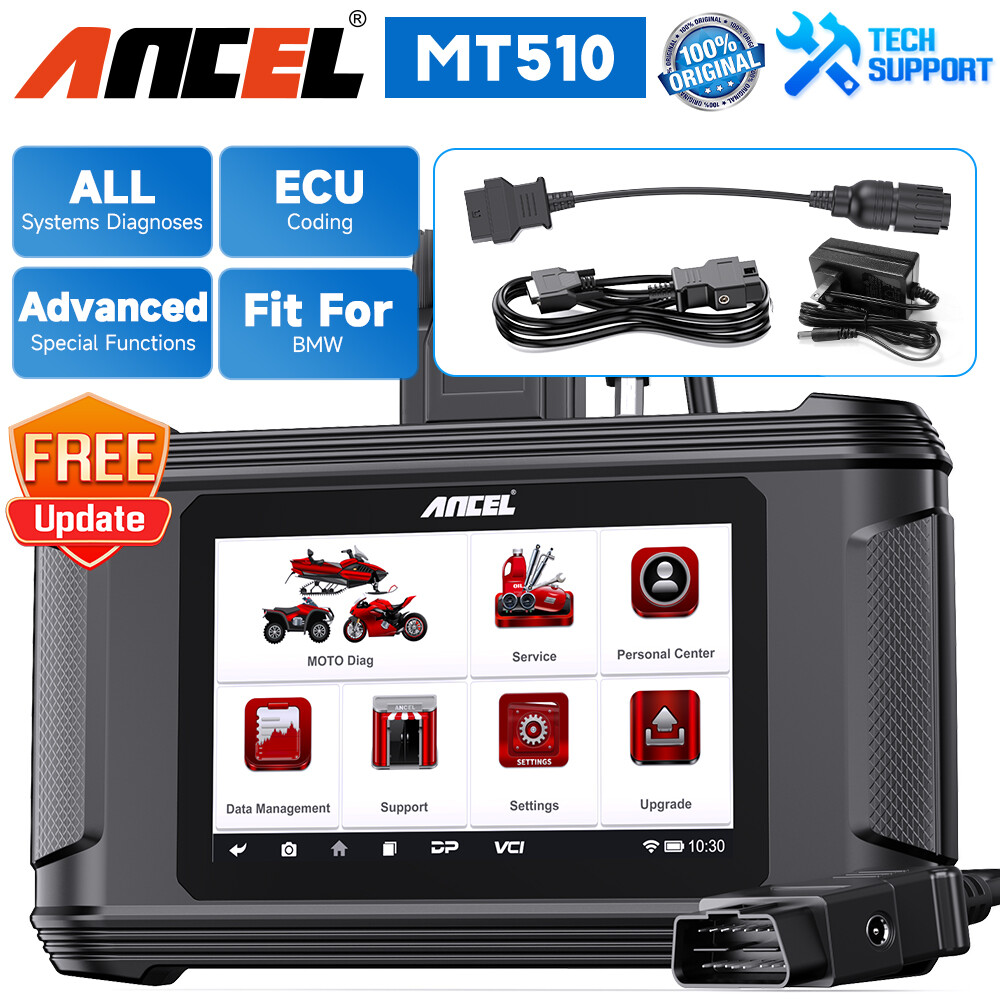 ANCEL MT510 All Systems Motorcycle Diagnostic Tool Fit For BMW OBD2 Code Reader