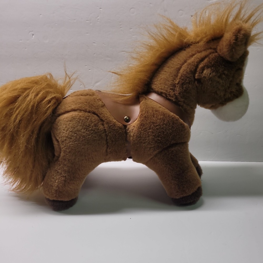 Plush Horse Brown with saddle 18" pluschmobil germany