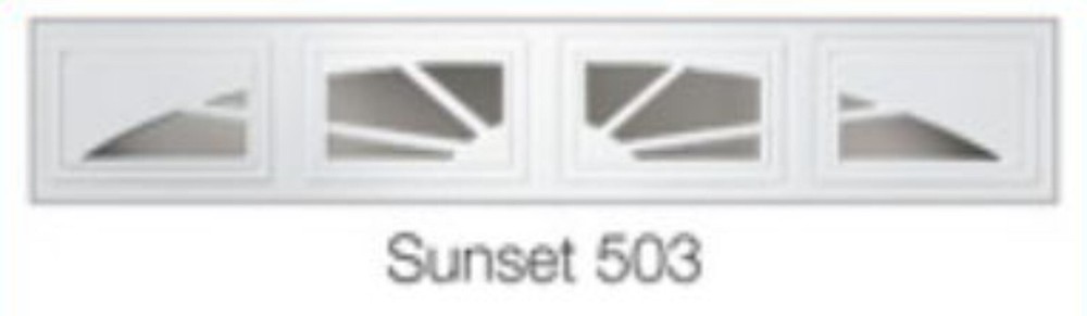 IDEAL Garage Doors CHOCOLATE SUNSET 503 Window Inserts/Short Panel Set of 4