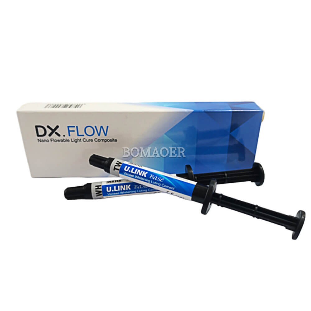 1×Dental Light curing Flowable Composite Resin U.LINK BASE DC&LC luting cement