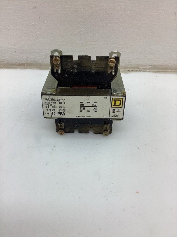 Square D Industrial Control Transformer Class 9070 Series B 72053 ￼