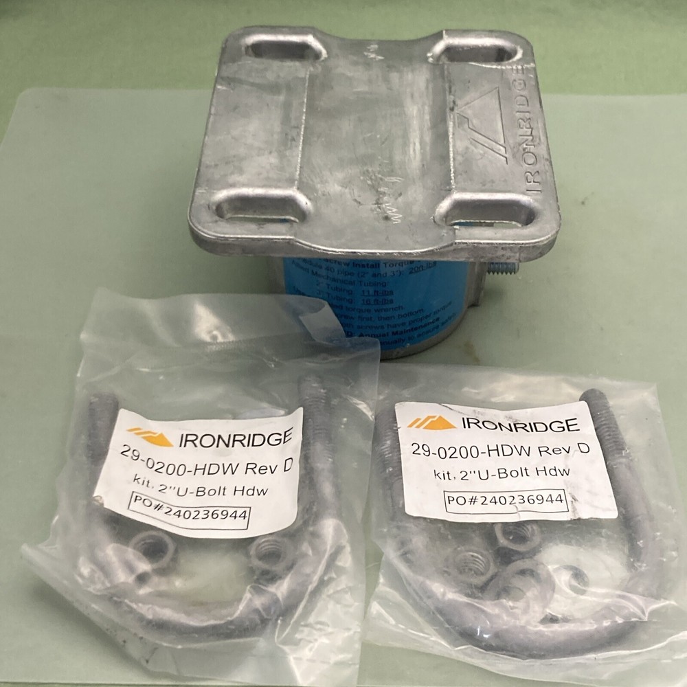 NEW IRONRIDGE 70-0200 Top Cap, Scalable Ground Array (SGA) System, For 2" Schedu