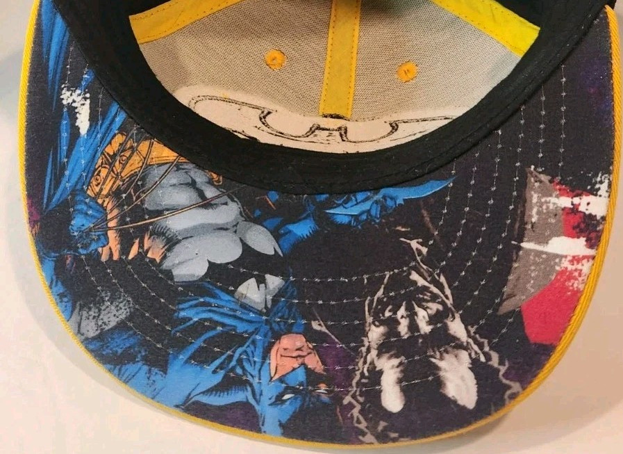 Batman DC Comics Original Hat Embroidered Patch Logo Flat Brim Adj Snapback New