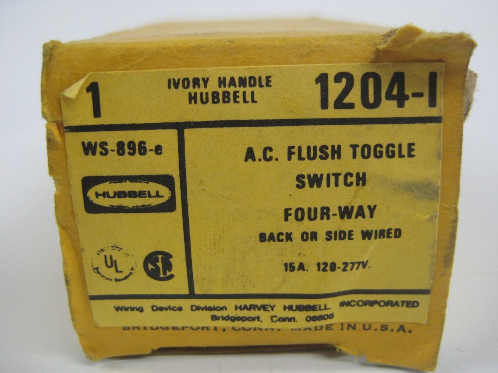HUBBELL WS-896-E TOGGLE SWITCH NSMP 8322