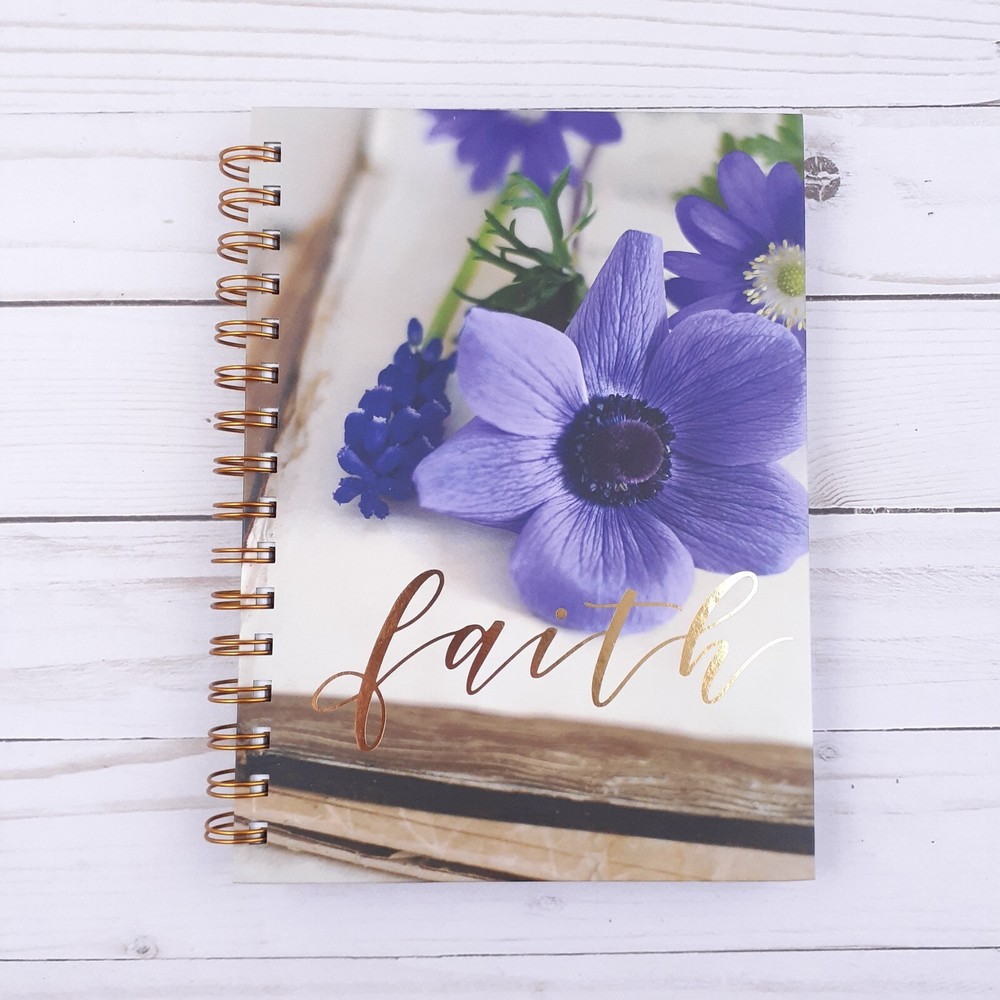 Journal Notepad Notebook Inspirational Faith Floral Lined Sheets 6x8.5 in S2
