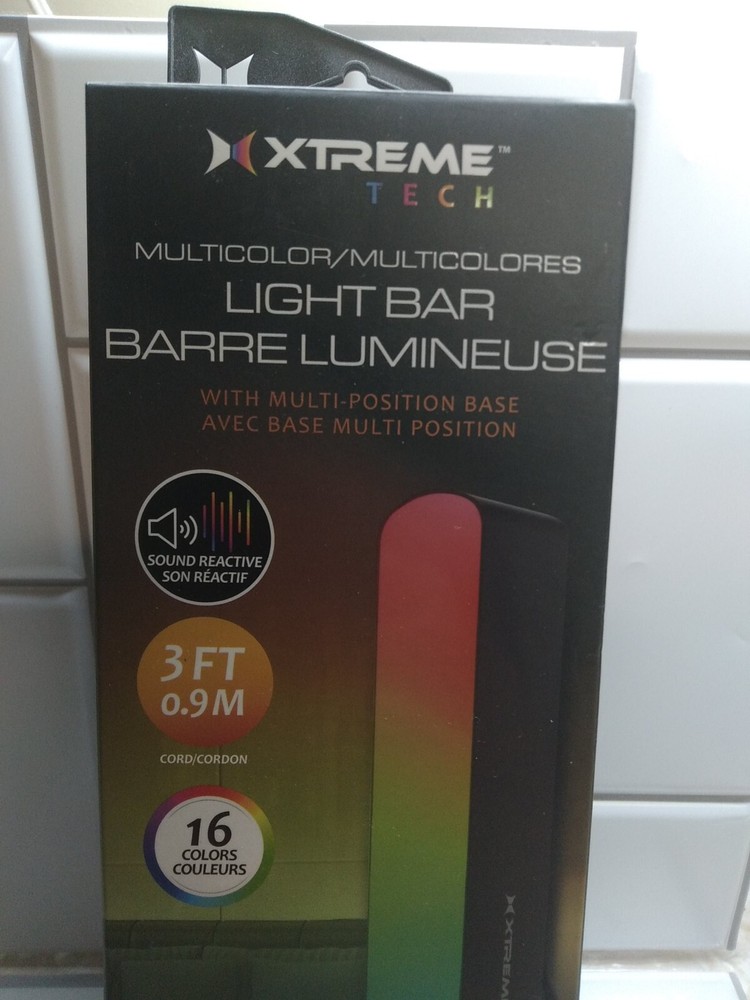 1 Count Xtreme Tech 16 Multi Color Light Bar Sound Reactive LED Light Effects