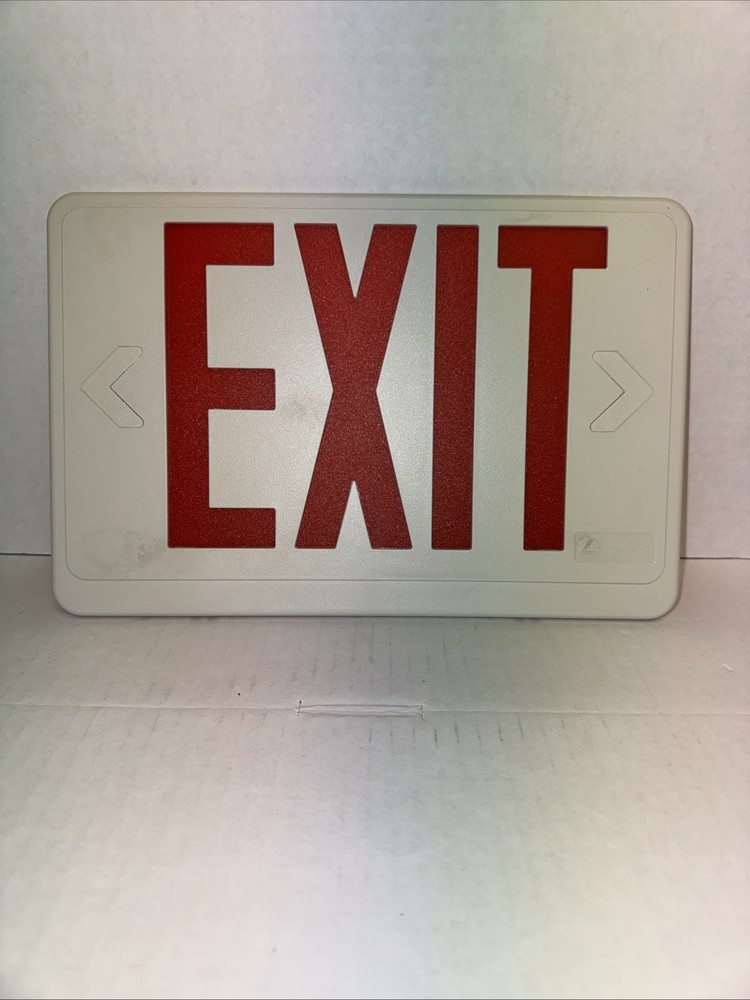 Exit Sign Lithonia Lighting Replacement Face Panel RED LETTERS 12"x8"