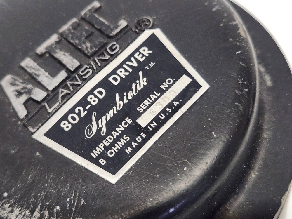 Vintage Altec Lansing 802-8D 8 Ohm Compression Horn Driver VOTT