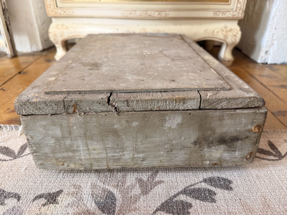 Vintage Antique Medium Wooden Storage Tools Watchmakers Engineers Box Rustic