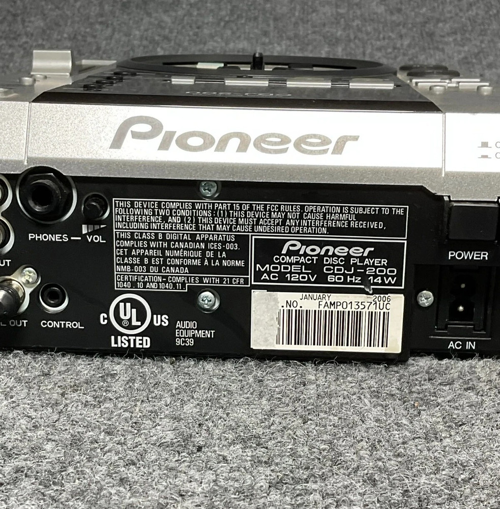 Pioneer CDJ-200 DJ Turntable Player Controller Mix Loop CD MP3 - Parts
