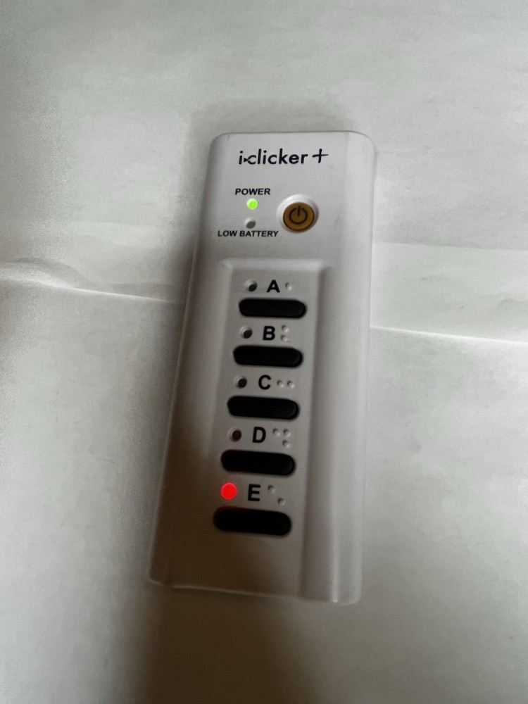 iClicker Plus RLR15 Student Classroom Response System Remote Control Unit WORKS