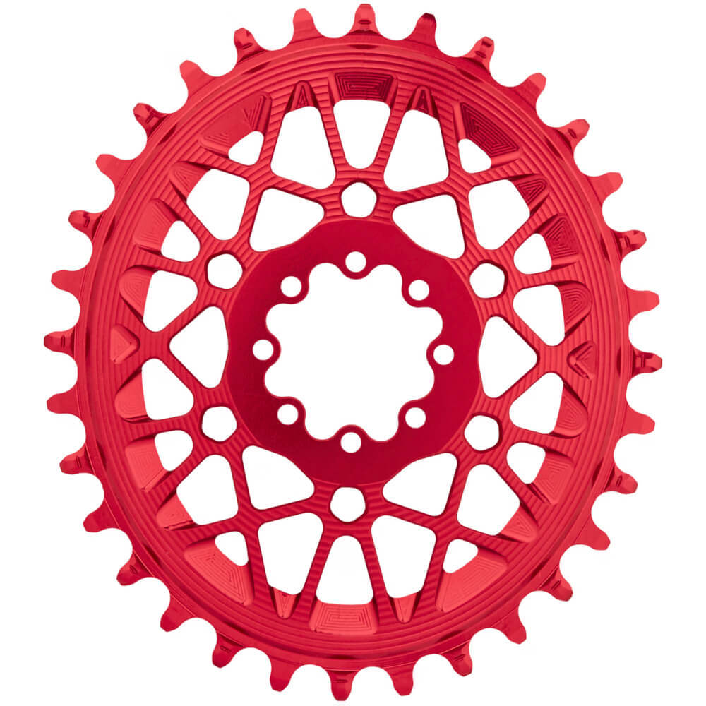 absoluteBLACK Oval T-Type Chainring for SRAM. Red